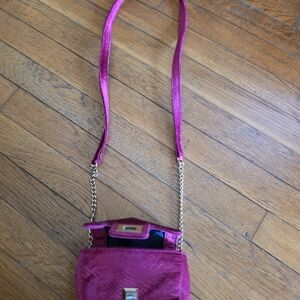 Juicy Couture Pink Crossbody Bag with Gold Chain